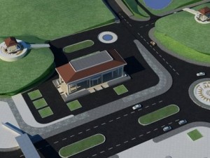 resort urban with lake 3D Model