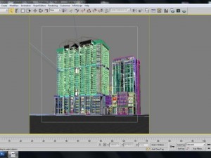 detailed tall city buildings 3D 모델