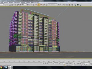 detailed high rise building 3D Модель