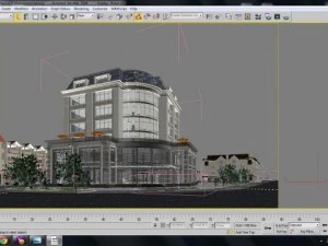 resort urban with lake 3D Model