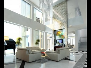 detail luxury modern interior house Modello 3D