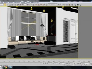 detail luxury modern interior house Modello 3D