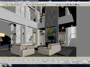 detail luxury modern interior house Modello 3D