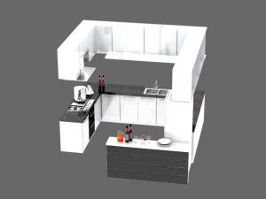 detailed house cutaway view 3D Model