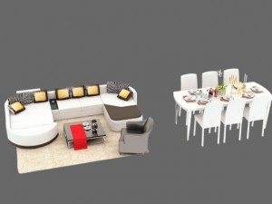 detailed house cutaway view 3D Model