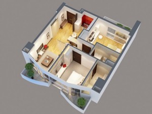detailed interior apartment 3D Model