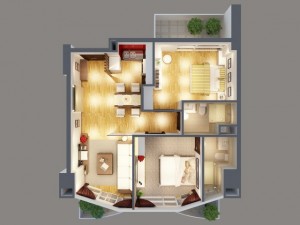 detailed interior apartment 3D Model