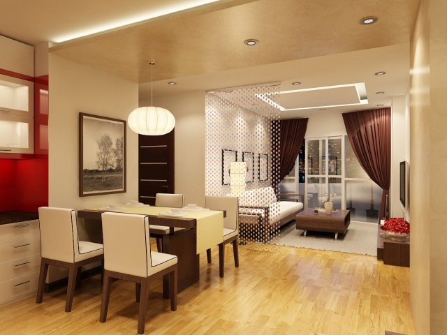detailed interior apartment 3D Model in Living Room 3DExport