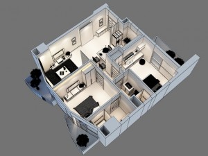 detailed interior apartment 3D Model