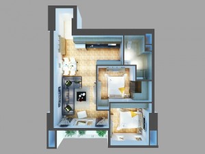 detailed house cutaway 6 Modelo 3D