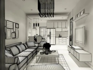 detailed house cutaway 6 3D Model