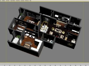 detailed house cutaway Model 3D