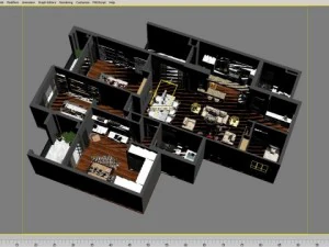 detailed house cutaway 3D Model