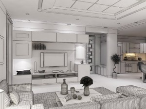 detailed house cutaway view 4 3D Model