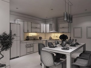 detailed house cutaway view 4 3D Model