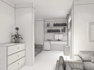 detailed house cutaway view 4 3D Model