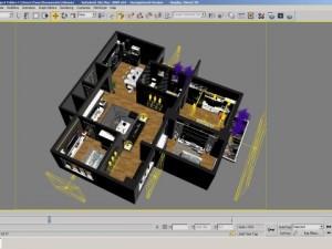 detailed house cutaway view 4 3D Model