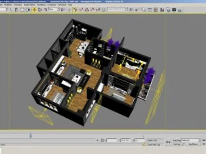 detailed house cutaway view 4 3D Model