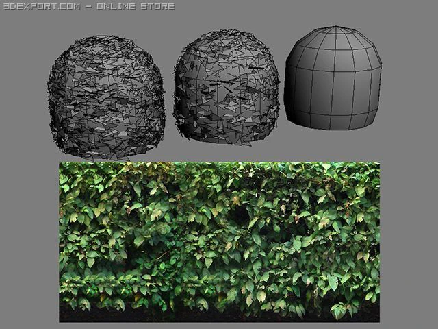 lowpoly bush 3D Model .c4d .max .obj .3ds .fbx .stl .blend