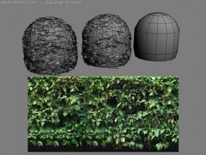 lowpoly bush 3D Model