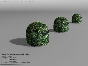 lowpoly bush 3D Model