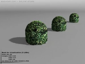 lowpoly bush 3D Model