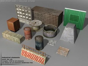 éléments industriels Modèle 3D