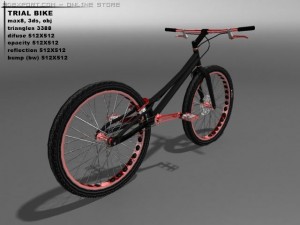 trial bicycle Model 3D