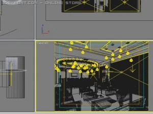 dining room restaurant 3D Model