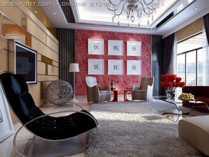 living room 3D Модель
