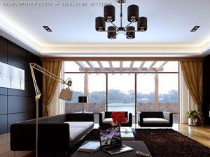 living room 02 Modelo 3D