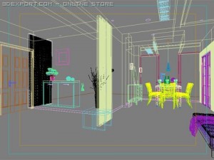 living room 016 Modèle 3D