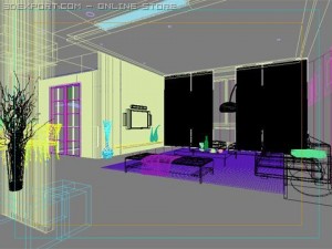 living room 016 Modèle 3D