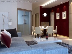 living room 010 3D Model