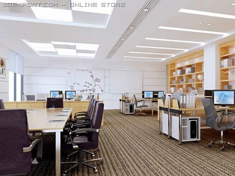 office 001 3D Model .c4d .max .obj .3ds .fbx .stl .blend