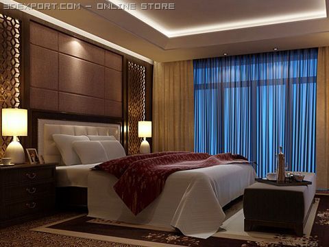 bedroom 012 3D-Modell .c4d .max .obj .3ds .fbx .stl .blend 
