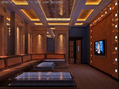 bar lounge 001 3D Model .c4d .max .obj .3ds .fbx .stl .blend 