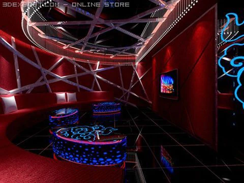 bar lounge 002 3D Model .c4d .max .obj .3ds .fbx .stl .blend 