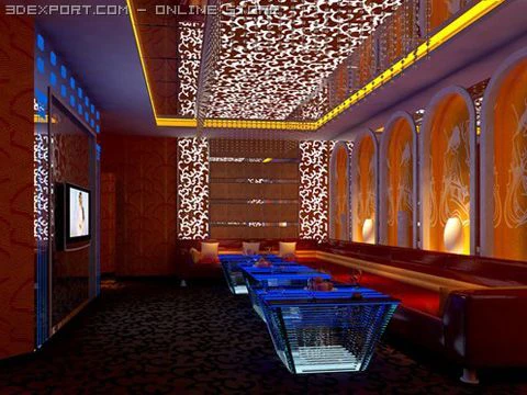 bar lounge 003 3D Model .c4d .max .obj .3ds .fbx .stl .blend 