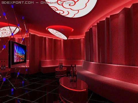 bar lounge 004 3D Model .c4d .max .obj .3ds .fbx .stl .blend 