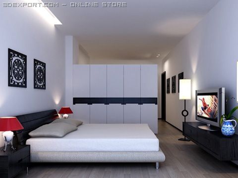 bedroom 014 Modèle 3D .c4d .max .obj .3ds .fbx .stl .blend