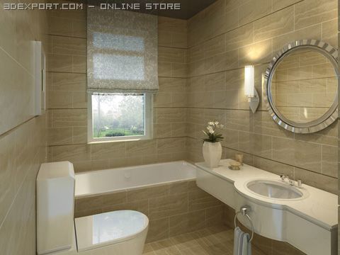 bathroom 006 3D Modell .c4d .max .obj .3ds .fbx .stl .blend
