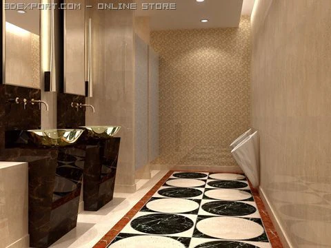 toilet 009 3D Model .c4d .max .obj .3ds .fbx .stl .blend 