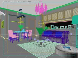 living room 028 3D Model