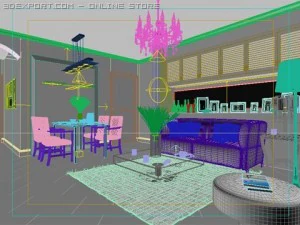 living room 028 3D Model