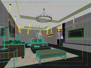living room 039 3D Model