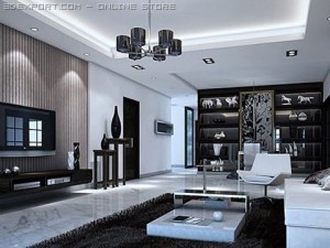 living room 040 3D Model
