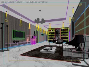 living room 040 3D Model