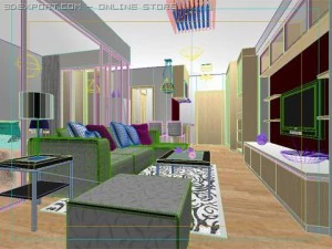 living room 032 3D Model