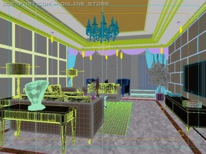 living room 036 Modèle 3D